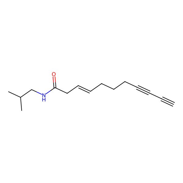 2D Structure of N-(2-methylpropyl)undec-3-en-8,10-diynamide 2D Structure of N-(2-methylpropyl)undec-3-en-8,10-diynamide
