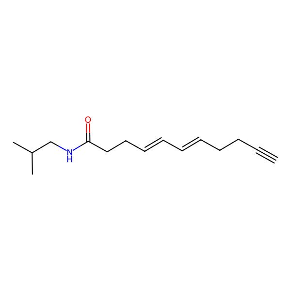 2D Structure of N-(2-methylpropyl)undeca-4,6-dien-10-ynamide