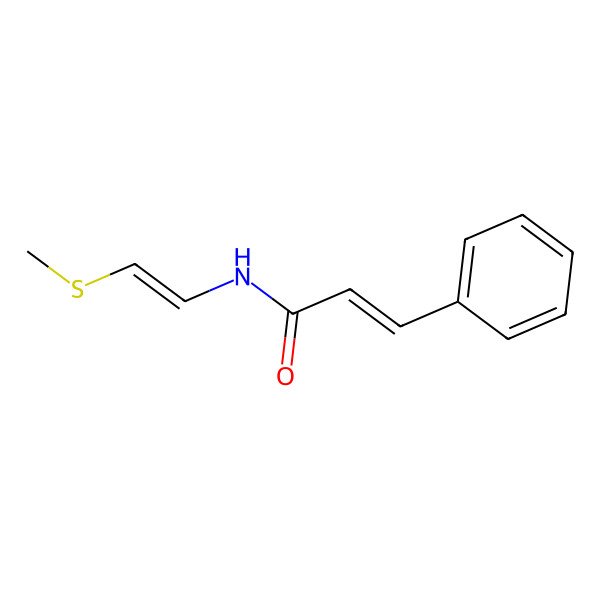 2D Structure of N-(2-methylsulfanylethenyl)-3-phenylprop-2-enamide