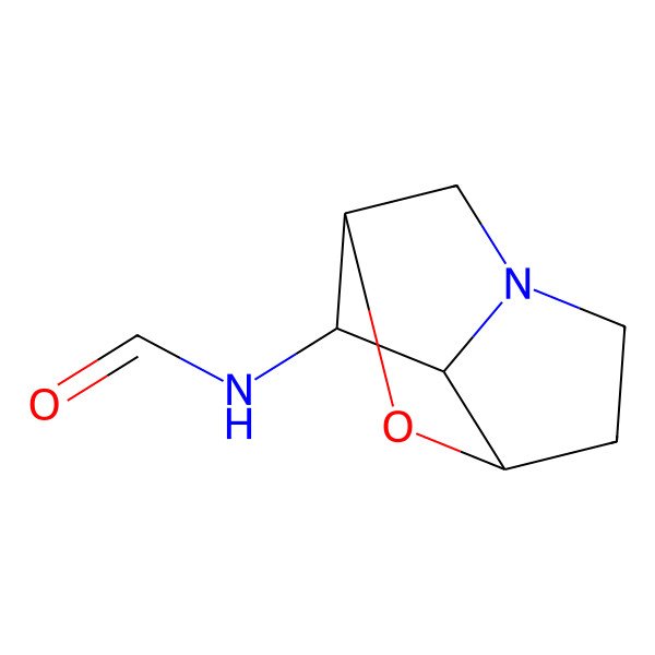 2D Structure of N-(2-oxa-6-azatricyclo[4.2.1.03,7]nonan-8-yl)formamide