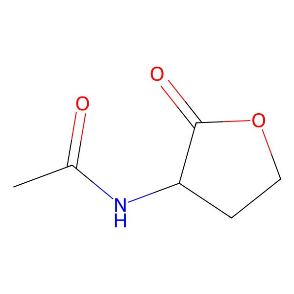 2D Structure of N-(2-oxooxolan-3-yl)acetamide