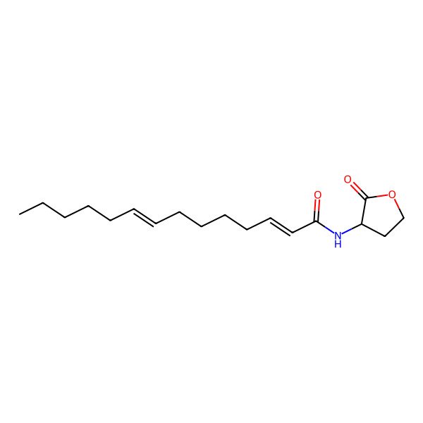 2D Structure of N-(2-oxooxolan-3-yl)tetradeca-2,8-dienamide