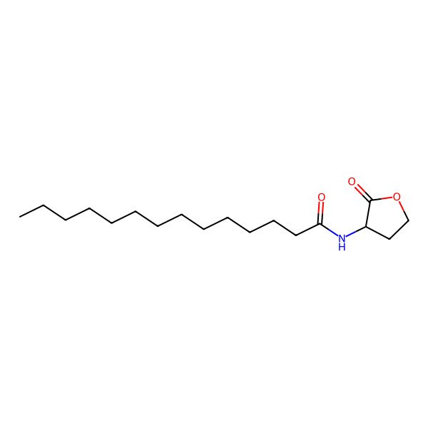 2D Structure of N-(2-oxooxolan-3-yl)tetradecanamide