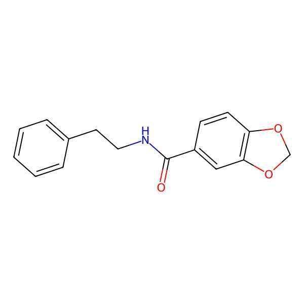 2D Structure of N-(2-phenylethyl)-1,3-benzodioxole-5-carboxamide