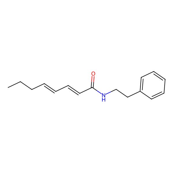2D Structure of N-(2-Phenylethyl)(2Z,4E)-octadienamide