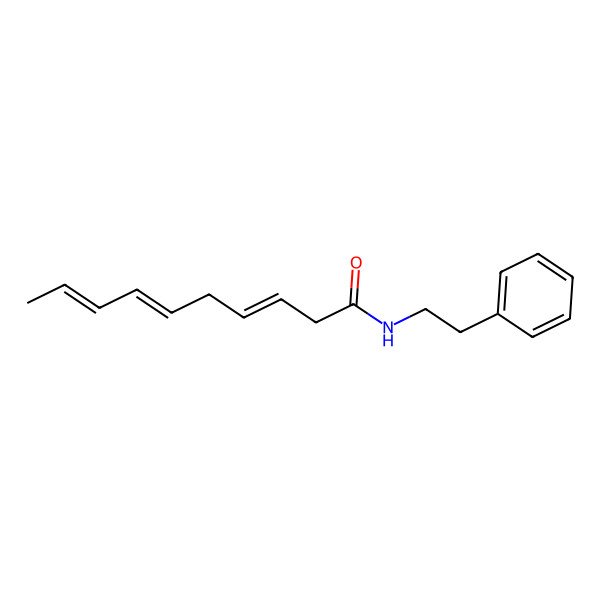 2D Structure of N-(2-Phenylethyl)[3(E),6(Z),8(E)]-decatrienamide