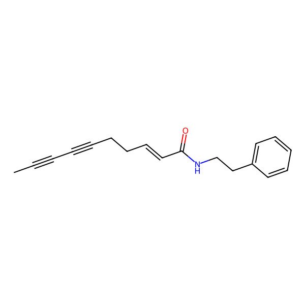 2D Structure of N-(2-phenylethyl)dec-2-en-6,8-diynamide 2D Structure of N-(2-phenylethyl)dec-2-en-6,8-diynamide