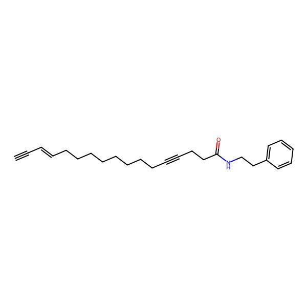 2D Structure of N-(2-phenylethyl)heptadec-14-en-4,16-diynamide