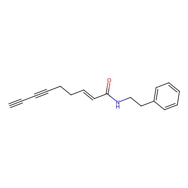 2D Structure of N-(2-Phenylethyl)non-2(E)-en-6,8-diynamide