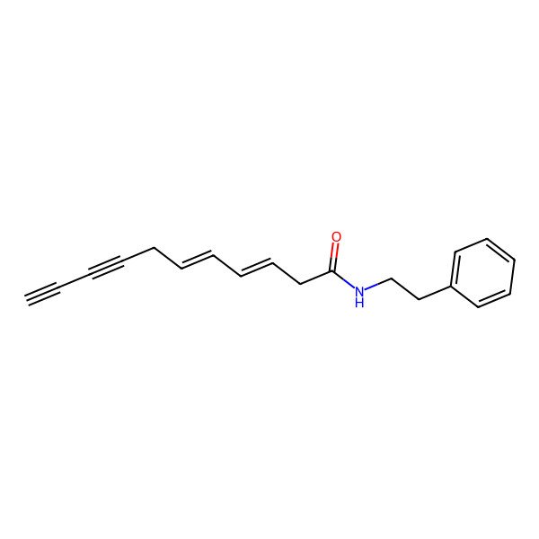 2D Structure of N-(2-phenylethyl)undeca-3,5-dien-8,10-diynamide 2D Structure of N-(2-phenylethyl)undeca-3,5-dien-8,10-diynamide