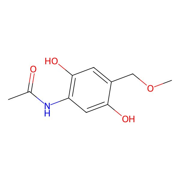 2D Structure of N-[2,5-dihydroxy-4-(methoxymethyl)phenyl]acetamide