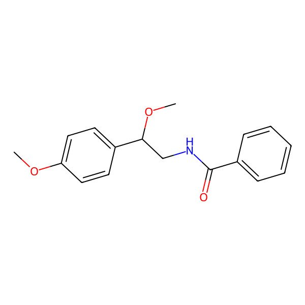 2D Structure of N-[(2R)-2-methoxy-2-(4-methoxyphenyl)ethyl]benzamide