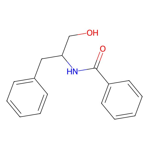 2D Structure of N-[(2S)-1-hydroxy-3-phenylpropan-2-yl]benzamide