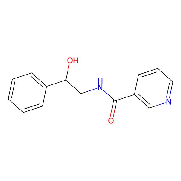 2D Structure of N-[(2S)-2-hydroxy-2-phenylethyl]pyridine-3-carboxamide