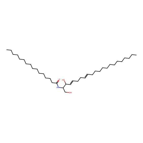 2D Structure of N-[(2S,3R,4E,8E)-1,3-dihydroxydocosa-4,8-dien-2-yl]hexadecanamide