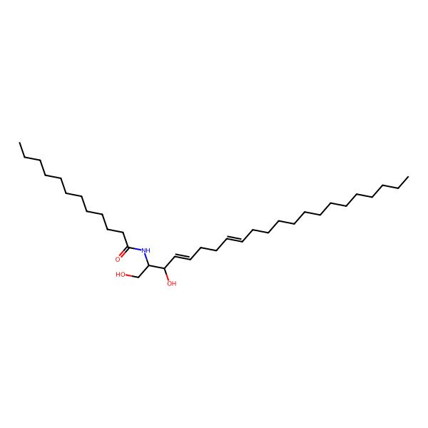 2D Structure of N-[(2S,3S,4E,8E)-1,3-dihydroxydocosa-4,8-dien-2-yl]dodecanamide