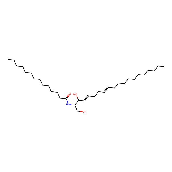 2D Structure of N-[(2S,3S,4E,8E)-1,3-dihydroxyicosa-4,8-dien-2-yl]tetradecanamide
