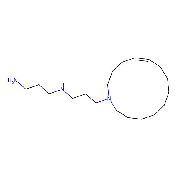 2D Structure of N'-[3-(1-azacyclotetradec-10-en-1-yl)propyl]propane-1,3-diamine