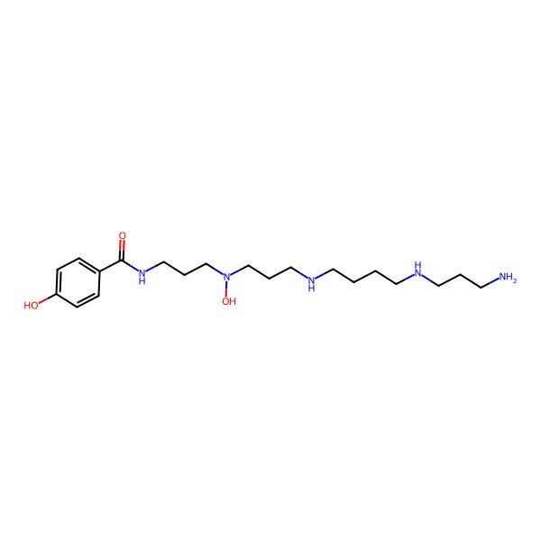 2D Structure of N-[3-[3-[4-(3-aminopropylamino)butylamino]propyl-hydroxyamino]propyl]-4-hydroxybenzamide