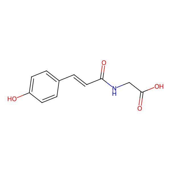 2D Structure of N-[3-(4-Hydroxyphenyl)acryloyl]glycine