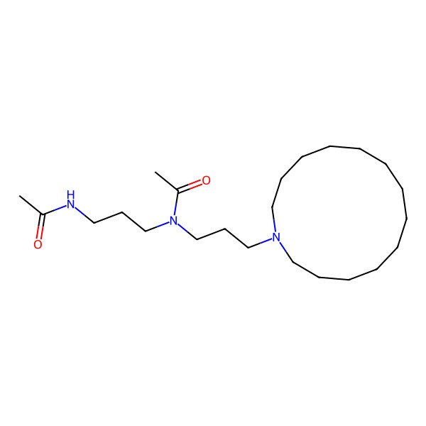 2D Structure of N-[3-[acetyl-[3-(azacyclotetradec-1-yl)propyl]amino]propyl]acetamide