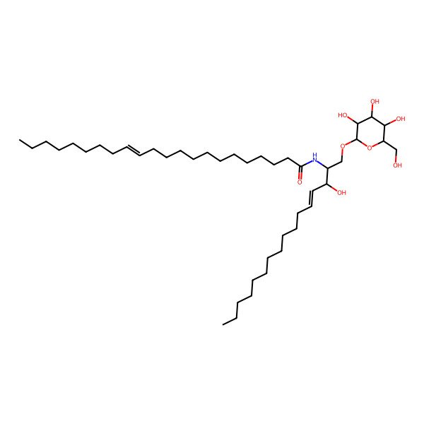 2D Structure of N-[3-hydroxy-1-[3,4,5-trihydroxy-6-(hydroxymethyl)oxan-2-yl]oxyhexadec-4-en-2-yl]docos-13-enamide