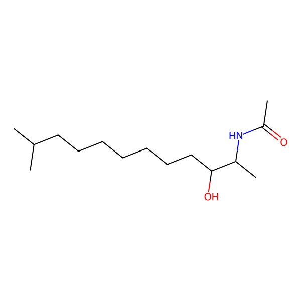 2D Structure of N-(3-hydroxy-11-methyldodecan-2-yl)acetamide
