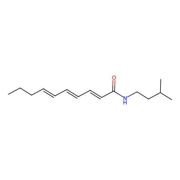 2D Structure of N-(3-methylbutyl)deca-2,4,6-trienamide 2D Structure of N-(3-methylbutyl)deca-2,4,6-trienamide