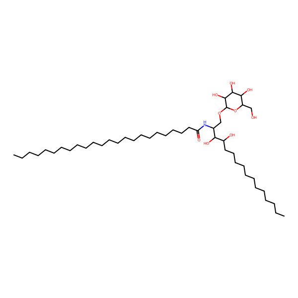 2D Structure of N-[3,4-dihydroxy-1-[3,4,5-trihydroxy-6-(hydroxymethyl)oxan-2-yl]oxyhexadecan-2-yl]tetracosanamide