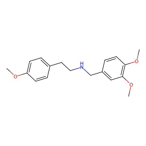 2D Structure of N-[(3,4-dimethoxyphenyl)methyl]-2-(4-methoxyphenyl)ethanamine