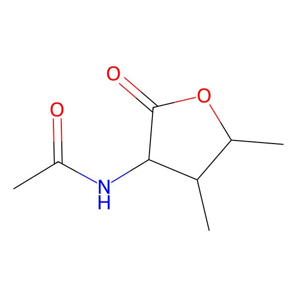 2D Structure of N-[(3R,4R,5S)-4,5-dimethyl-2-oxooxolan-3-yl]acetamide
