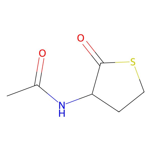 2D Structure of N-[(3S)-2-oxo-3-thiolanyl]acetamide