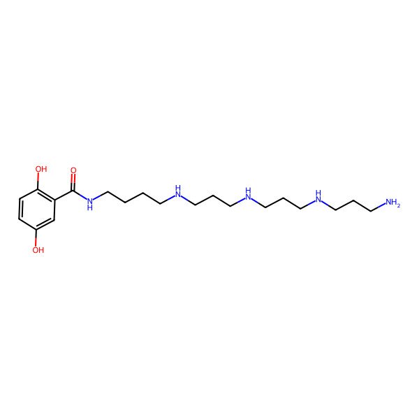 2D Structure of N-(4-(3-(3-(3-Aminopropylamino)propylamino)propylamino)butyl)-2,5-dihydroxybenzamide
