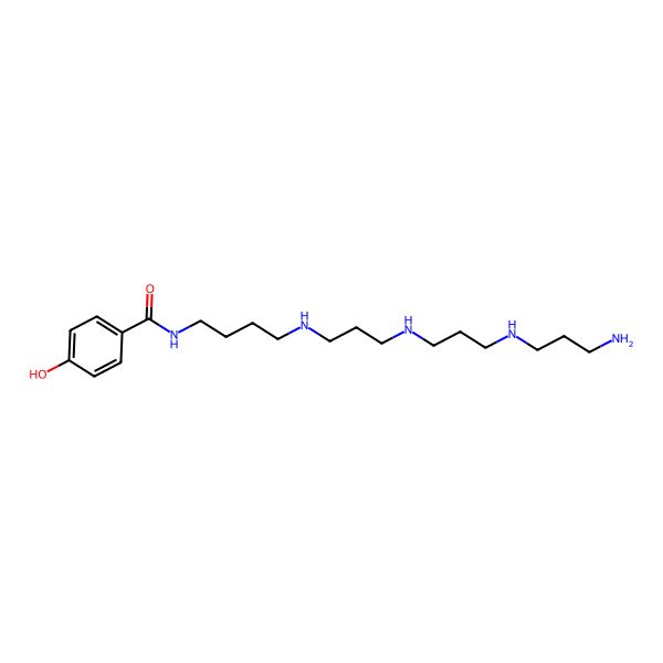 2D Structure of N-[4-[3-[3-(3-aminopropylamino)propylamino]propylamino]butyl]-4-hydroxybenzamide