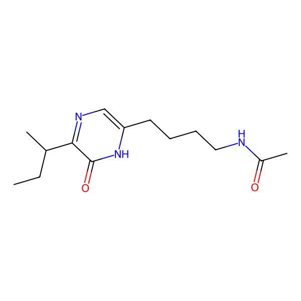 2D Structure of N-[4-(5-butan-2-yl-6-oxo-1H-pyrazin-2-yl)butyl]acetamide