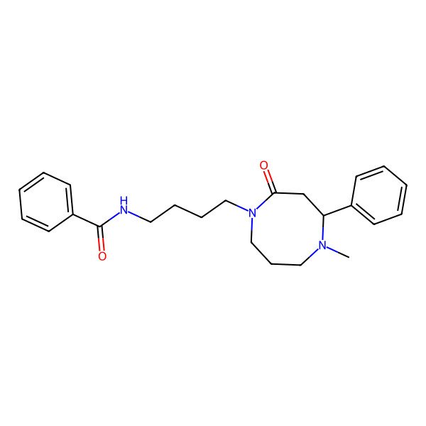 2D Structure of N-[4-(5-methyl-2-oxo-4-phenyl-1,5-diazocan-1-yl)butyl]benzamide