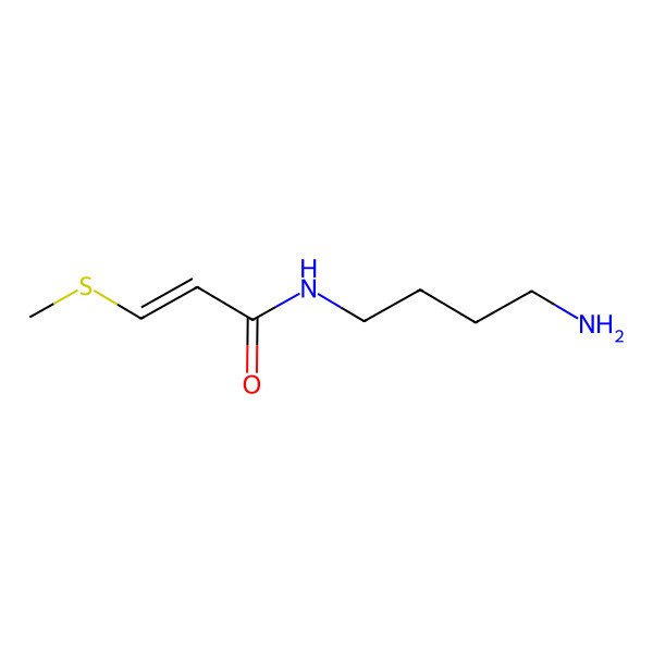 2D Structure of N-(4-aminobutyl)-3-methylsulfanylprop-2-enamide
