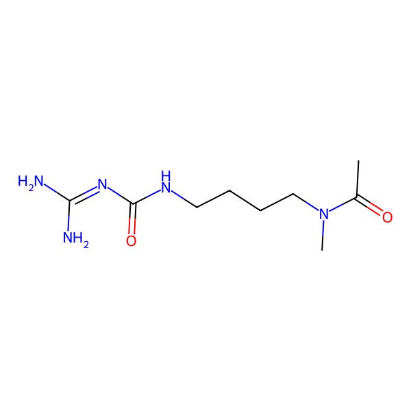 2D Structure of N-[4-(diaminomethylidenecarbamoylamino)butyl]-N-methylacetamide