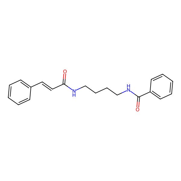 2D Structure of N-[4-[[(E)-3-phenylprop-2-enoyl]amino]butyl]benzamide