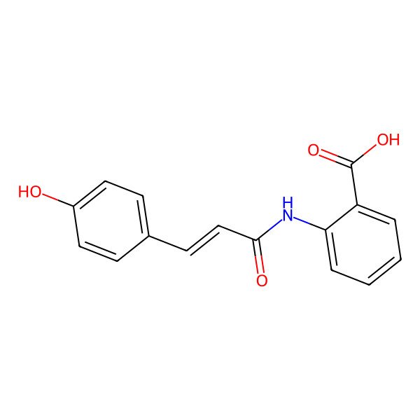 2D Structure of N-(4'-hydroxycinnamoyl)-anthranilic acid