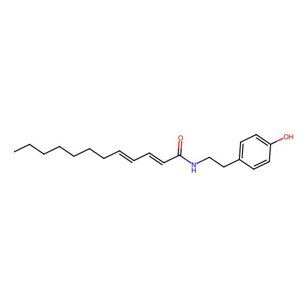 2D Structure of N-(4-Hydroxyphenethyl)-2,4-dodecadienamid