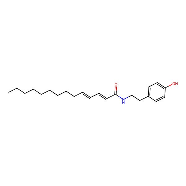 2D Structure of N-(4-Hydroxyphenethyl)-2,4-tetradecadienamid