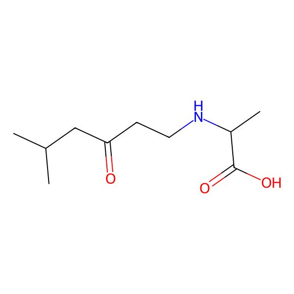 2D Structure of N-(5-methyl-3-oxohexyl)alanine
