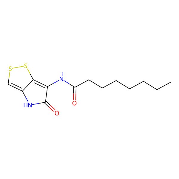 2D Structure of N-(5-oxo-4h-dithiolo(3,4-d)pyrrol-6-yl)octanamide