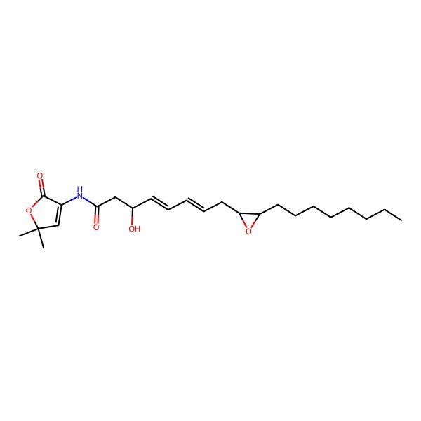 2D Structure of N-(5,5-dimethyl-2-oxofuran-3-yl)-3-hydroxy-8-(3-octyloxiran-2-yl)octa-4,6-dienamide