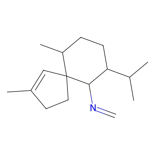 2D Structure of N-[(5R,6S,9R,10R)-3,6-dimethyl-9-propan-2-ylspiro[4.5]dec-3-en-10-yl]methanimine