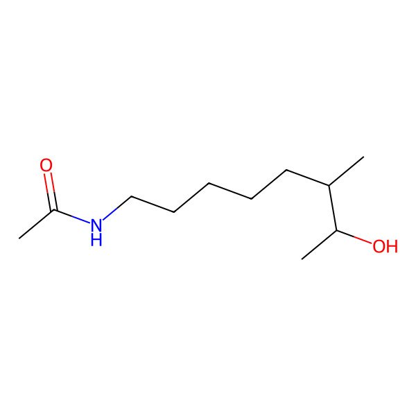 2D Structure of N-(7-hydroxy-6-methyl-octyl)-acetamide
