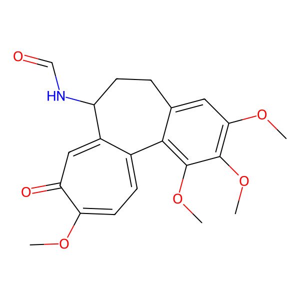 2D Structure of N-[(7R)-1,2,3,10-tetramethoxy-9-oxo-6,7-dihydro-5H-benzo[a]heptalen-7-yl]formamide