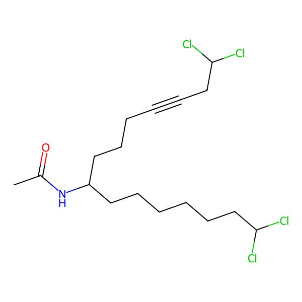 2D Structure of N-[(8R)-1,1,15,15-tetrachloropentadec-3-yn-8-yl]acetamide