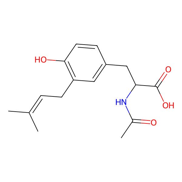 2D Structure of N-Acetyl-3-prenyl-L-tyrosine